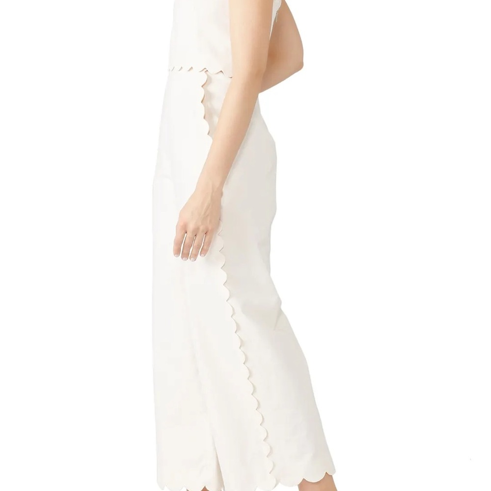 Rebecca Taylor Cream Scalloped Jumpsuit - Picture 10 of 12